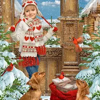 Детский новогодний шаблон Почта Деда Мороза