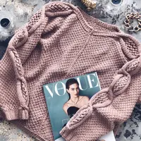 Йогуртовый свитер + Пуловер с листиками + Фактурный свитер