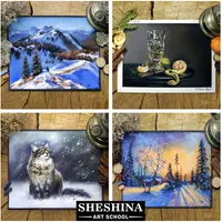 Зимний курс по рисованию сухой пастелью