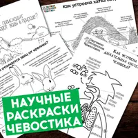 Научные раскраски Чевостика