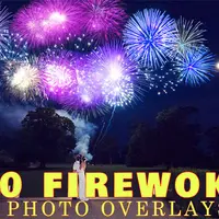 60 Fireworks Photo Effect Overlays