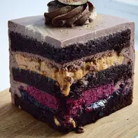 Торт «Шоколад - смородина - соленая карамель»
