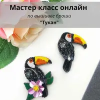 Броши "Тукан"