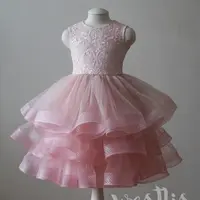 Детское платье с регилином и кружевной спинкой