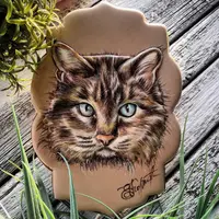 Украшаем пряник рельефным котом