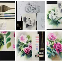 Цветы акварелью