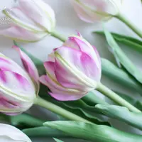 Попугайный тюльпан из холодного фарфора