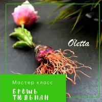 Видео урок брошь "Тюльпан"