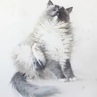 Котенок в акварельной живописи