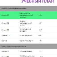 Мнемотехника за 2 дня