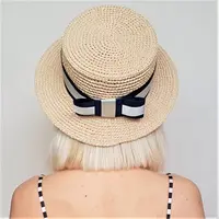 Шляпа из рафии Канотье "Шанель"