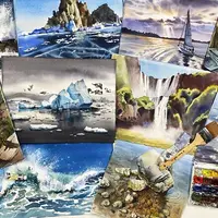 Состояния воды акварелью