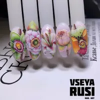 Цветочная роспись гель-лаками «Fragrance of Flowers»