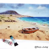 Акварельный марафон "Хочу на море!"