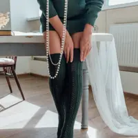 Гольфы с ажурными дорожками