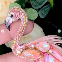 Брошь Фламинго с изящными изгибами