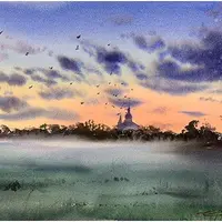 Акварельный марафон "Пейзажи России - Суздаль"