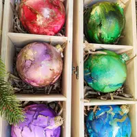 Роспись ёлочных шаров