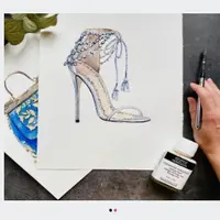 Марафон по Fashion скетчингу акварелью