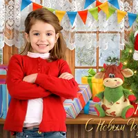 Новогодний фотошаблон «Новый год 2021 окно»