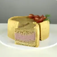 Чизкейк: печеночный паштет с вишневым соусом