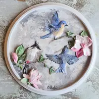 Нежная композиция с птичками и магнолией