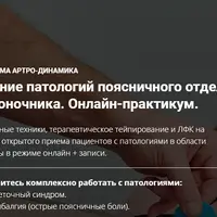 Лечение патологий поясничного отдела позвоночника. Онлайн-практикум