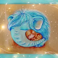 Мамонтенок с девочкой