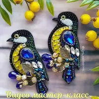 Брошь «Пташка синичка»