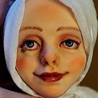 Роспись авторской куклы