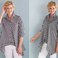 Простая выкройка блузки-рубашки клёш с углами