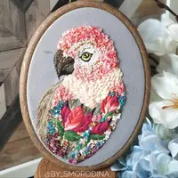 Панно Розовый попугай