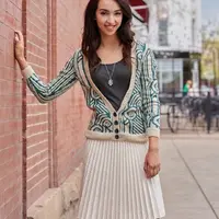 Кардиган геометрическим жаккардовым узором Savoy