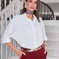 Выкройка блузки на круглой кокетке с цельнокроеным рукавом