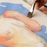 Фигура человека в акварели