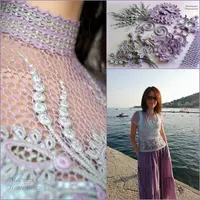 Ирландское кружево. Топ "Прованс"