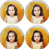 Этюд головы в ярких тонах