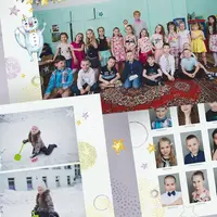 Шаблон выпускной фотокниги Толстые котики