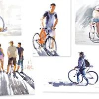 Вело-истории. Акварельный марафон