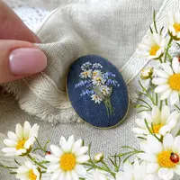 Миниатюрная вышивка шелковыми лентами