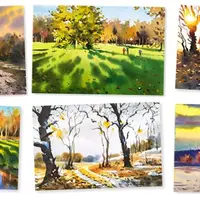 Акварельный марафон «Золотая осень!»