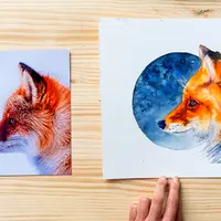 Выразительные портреты животных акварелью