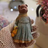 Ватные игрушки: Коза, мишка, кошка