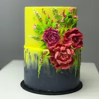 Декорирование торта в стиле барельеф с помощью шоколада и мастихинов