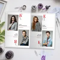 Шаблон выпускной фотокниги Дизайн "Красный"