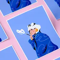 Циклическая анимация со смешанными техниками иллюстрации