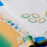 Скетчбукинг с использованием штампов ручной работы