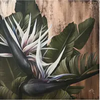 Стрелиция: масло и золочение