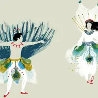 Экспериментальная иллюстрация тушью и акрилом