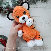 Вязаные игрушки: Тигрёнок